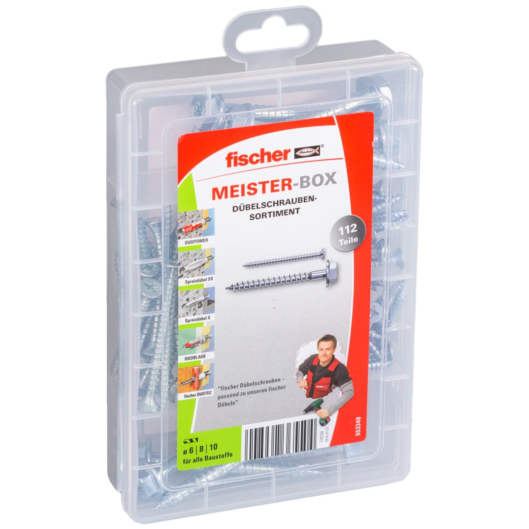 Fischer Meister-Box Dübelschrauben, 112-tlg.