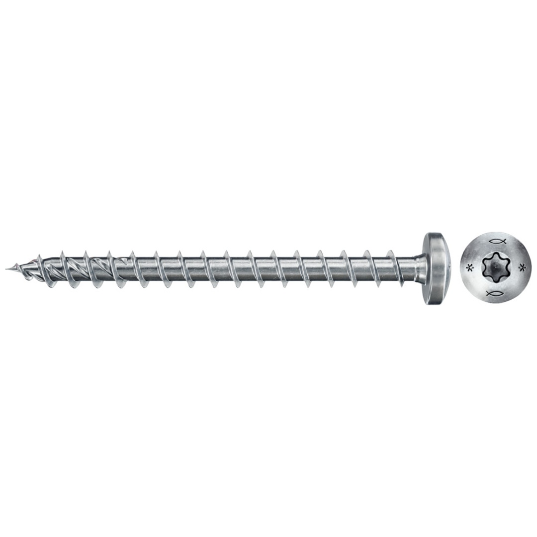 Fischer PowerFast II Spanplattenschraube 6 x 60 mm, Pan-Head, TX, verzinkt blau, VE 50