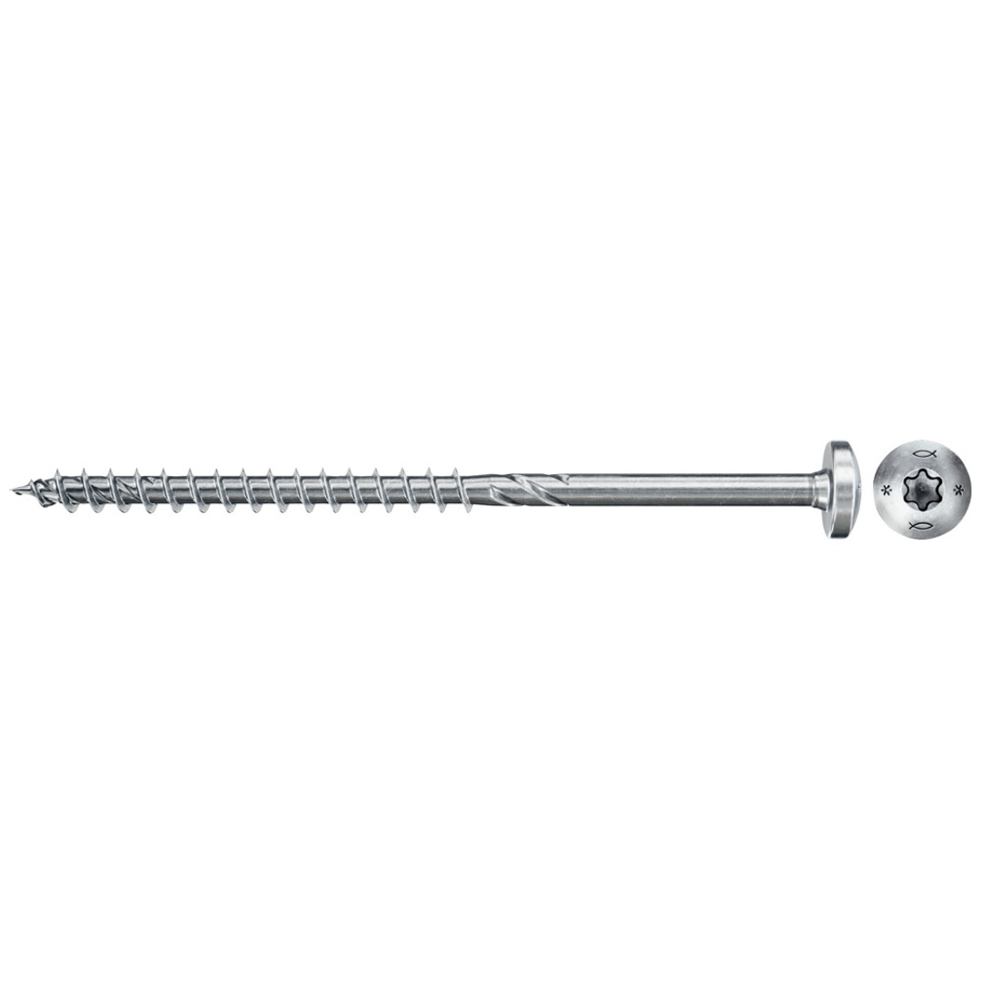 Fischer PowerFast II Spanplattenschraube 6 x 100 mm, Pan-Head, TX, verzinkt blau, VE 25