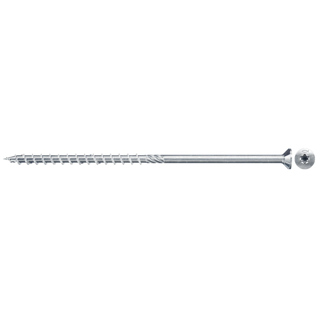 Fischer PowerFast Spanplattenschraube 8 x 260 mm, Senkkopf, TX, verzinkt blau, VE 50