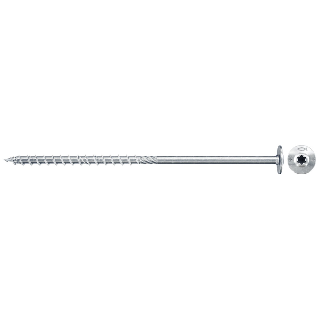 Fischer PowerFast Spanplattenschraube 6 x 60 mm, Tellerkopf, TX, verzinkt blau, VE 100