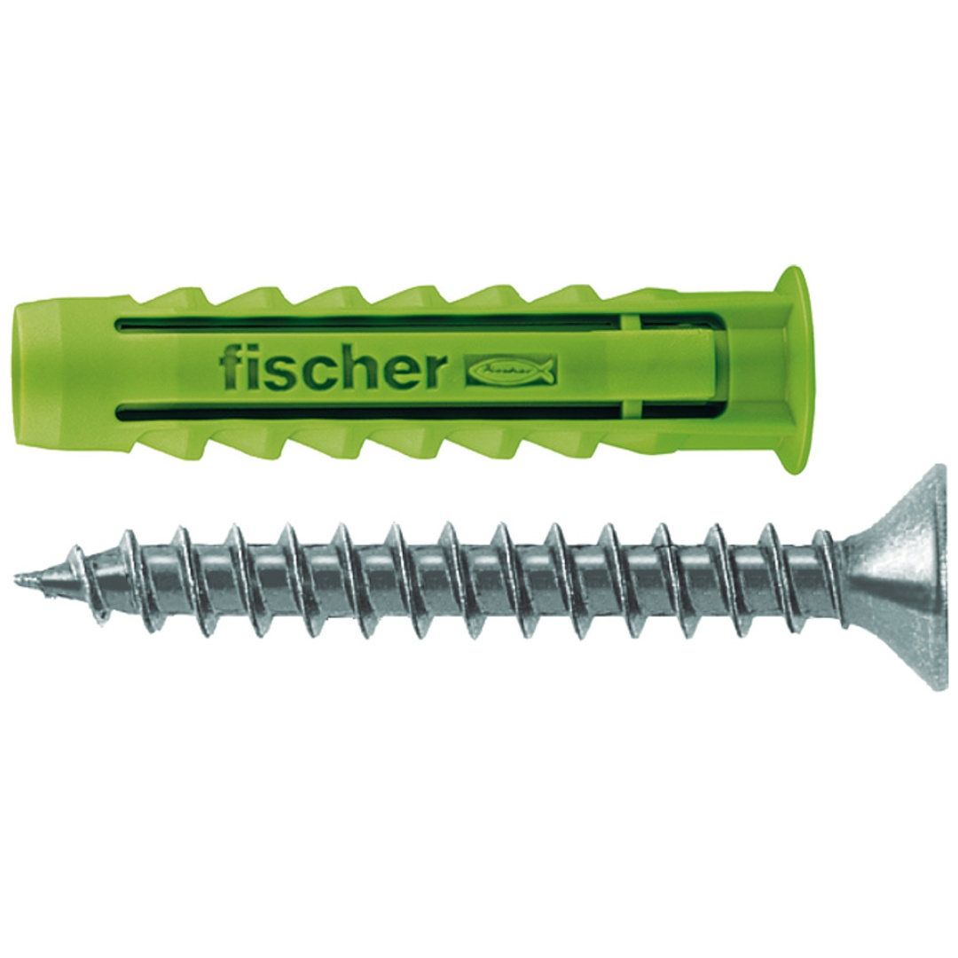 Fischer Spreizdübel SX GREEN 8 x 40 S mit Rand und Schraube