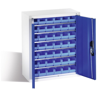 C+P Magazinschrank, 700 x 830 x 300 enzianblau/lichtgrau, Modell 134013-21