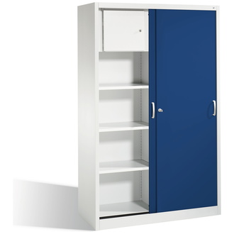 C+P Schiebetürenschrank Acurado-2000 1200 x 1950 x 500 lichtgrau/enzianblau, Modell 2050-200