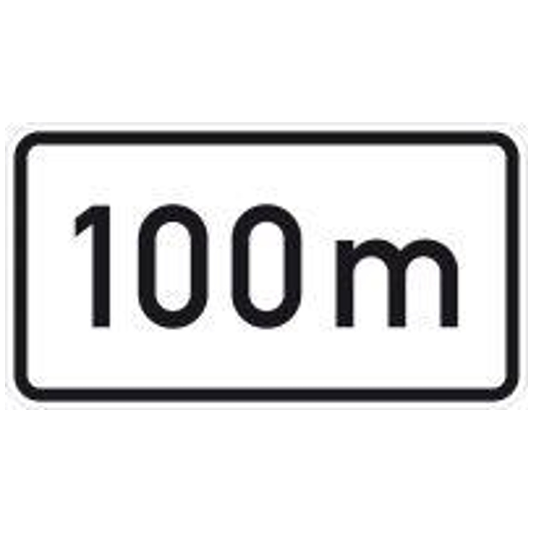 Zusatzschild 1004-30, 330x600 mm, 100 m, RAL-Gütezeichen Folie RA2