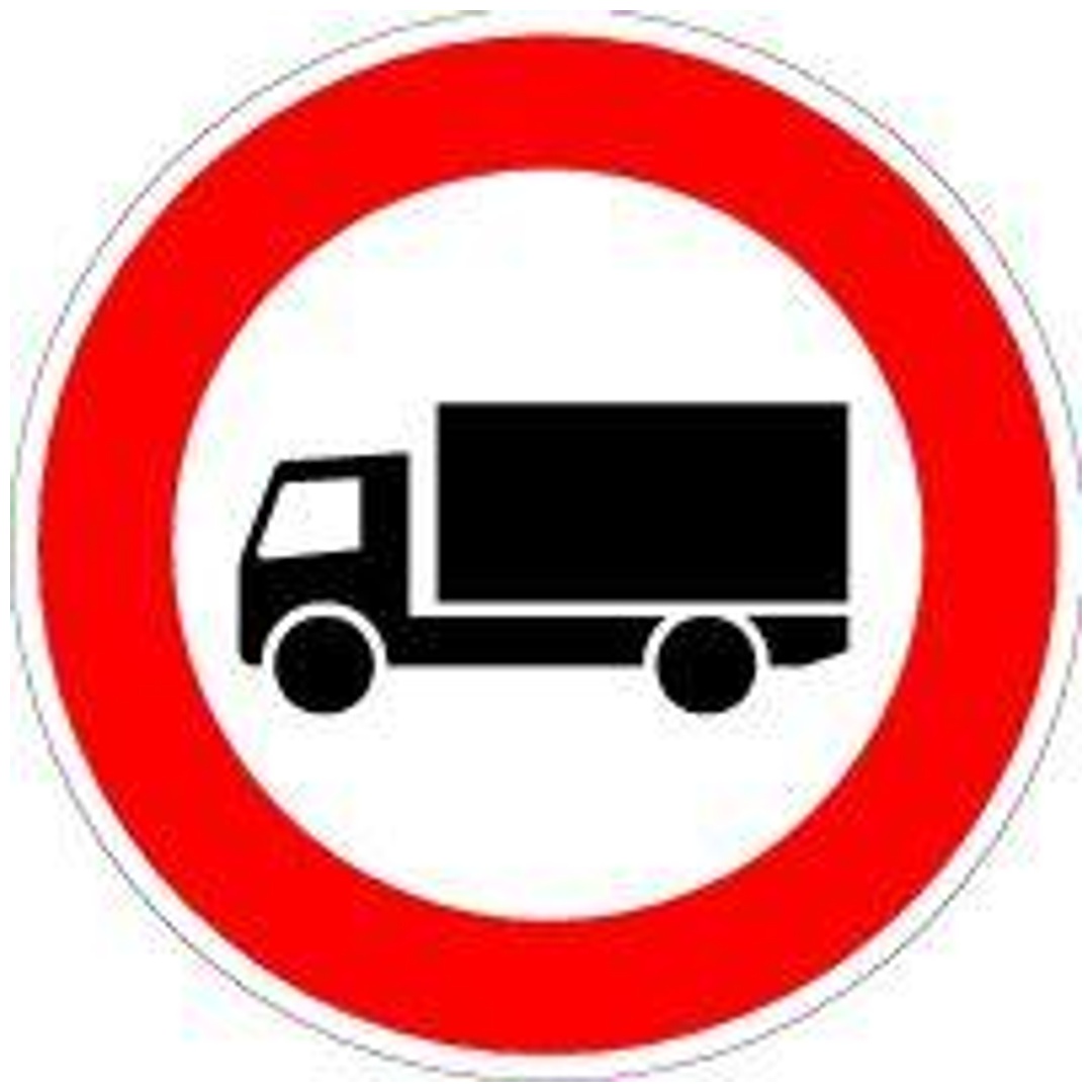 Verkehrszeichen 253 Ronde 600 mm, Verbot für KFZ über 3,5 tRAL-Gütezeichen Folie RA2