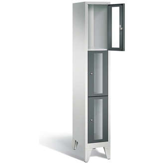 C+P Schließfachschrank Classic, 3 Fächer 320 x 1850 x 500 anthrazitgrau/lichtgrau, Modell 8010A103