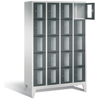 C+P Schließfachschrank Classic, 20 Fächer 1190 x 1850 x 500 anthrazitgrau/lichtgrau, Modell 8010A405