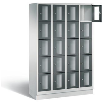 C+P Schließfachschrank Classic, 20 Fächer 1190 x 1800 x 500 anthrazitgrau/lichtgrau, Modell 8020A405