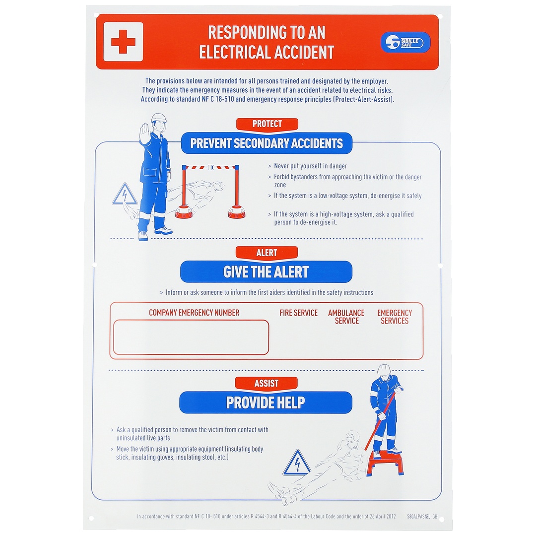 KS Tools Stromschlag-Erste-Hilfe-Plakat p5011685