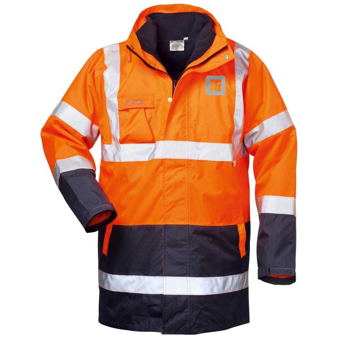 Tauber Bau-Safestyle Warnschutzparka Travis Gr. XL orange/marine