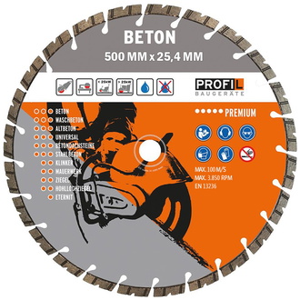 PROFIL Diamantscheibe für Beton 500 x 25,4 mm