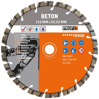 PROFIL Diamantscheibe für Beton 115 x 22,23 mm