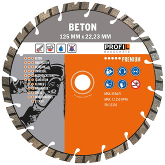 PROFIL Diamantscheibe für Beton 125 x 22,23 mm