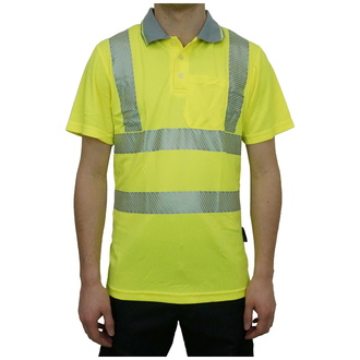 PROFIL Warn-Poloshirt Paul leuchtgelb, Gr. S