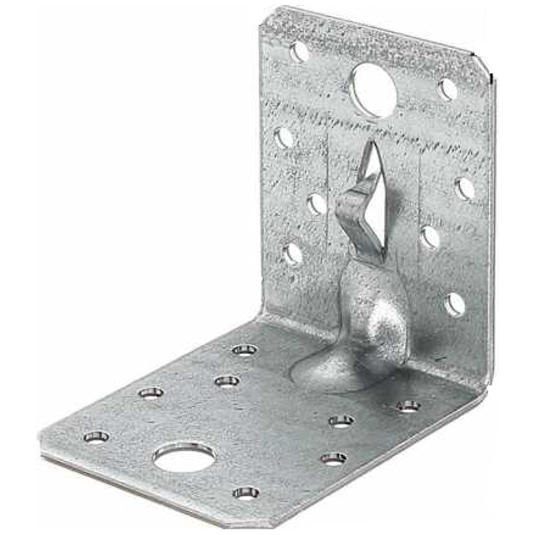 ALBERTS Winkelverbinder mit Sicke, 70 x 70 x 55 mm, sendzimirverzinkt