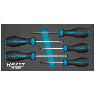 Hazet Schraubendreher Satz HEXAnamic, Tamper Resistant TORX Profil, T10?H - T30?H, Anzahl Werkzeuge: 5