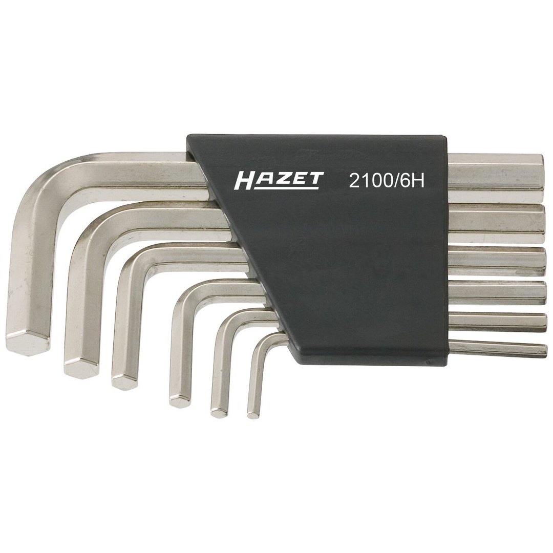 Hazet Winkelschraubendreher Satz 2100/6H, Innen Sechskant Profil, 6-tlg., 3, 4, 5, 6, 8, 10