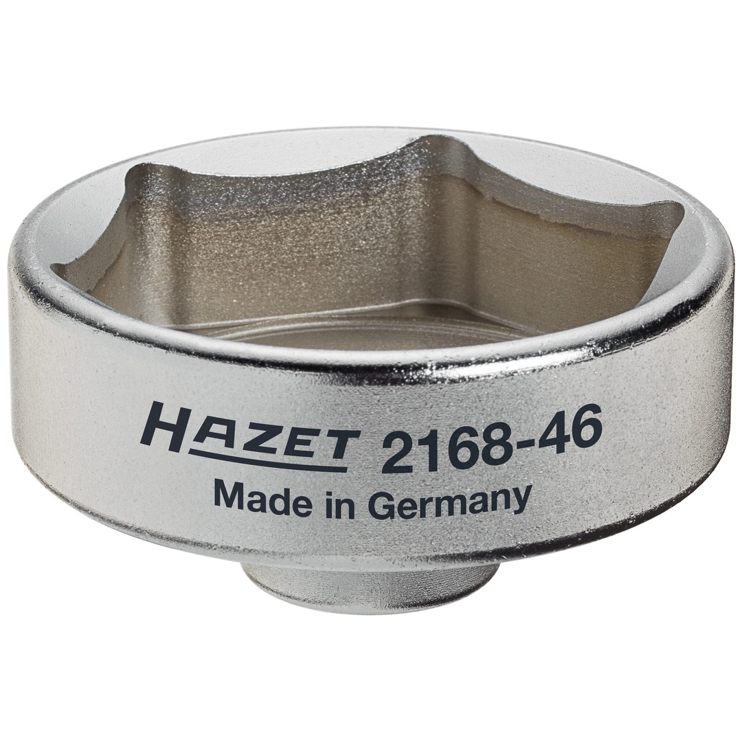Hazet Ad-Blue Filterschlüssel 2168-46, 3/8 (10 mm) Vierkant hohl, Außen Sechskant Profil, SW 46 mm