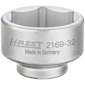 Hazet Ölfilter-Schlüssel, Vierkant hohl 10 mm (3/8"), Außen-Sechskant Profil, 43 mm