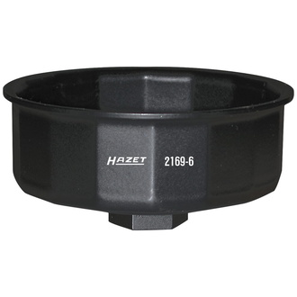 Hazet Ölfilter-Schlüssel, Vierkant hohl 12,5 mm (1/2"), Außen-16-kant Profil, 97 mm