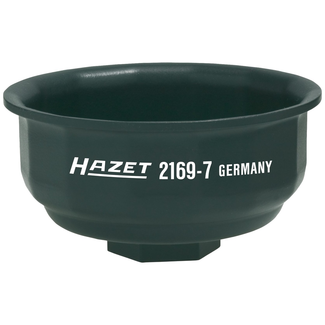 Hazet Ölfilterschlüssel 2169-7, 1/2 (12,5 mm) Vierkant hohl, Außen 14-kant Profil, SW 64 mm