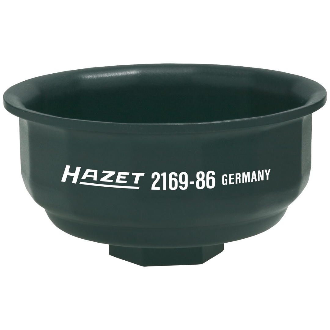 Hazet Ölfilterschlüssel 2169-86, 1/2 (12,5 mm) Vierkant hohl, Rillenprofil, SW 86 mm