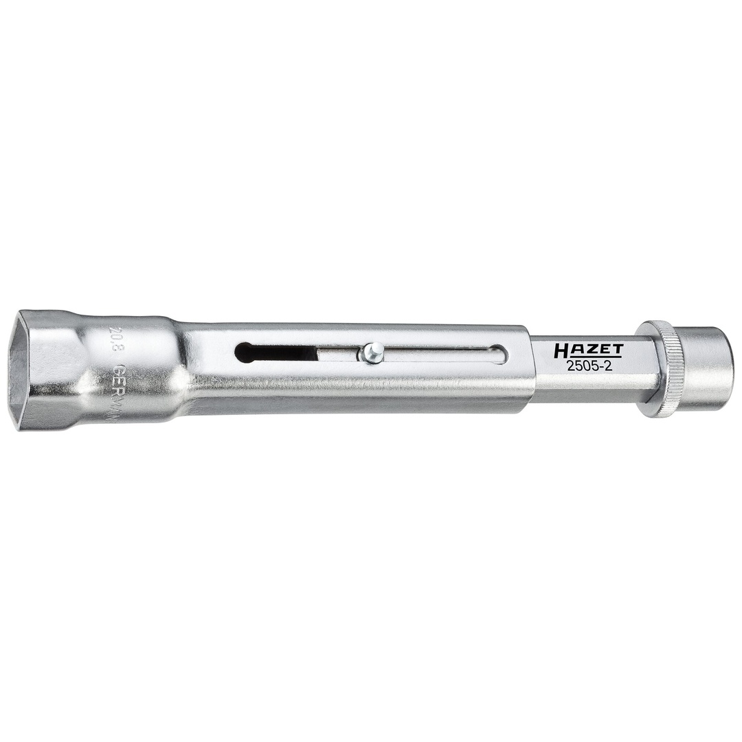 Hazet Zündkerzen Schlüssel 2505-2, 3/8 (10 mm) Vierkant hohl, Außen Sechskant Profil, SW 20,8 mm, 13/16