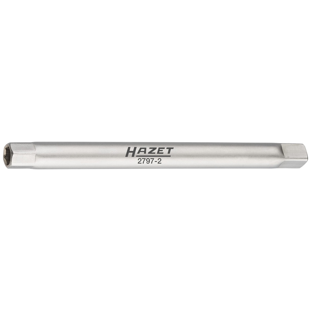 Hazet Stoßfänger Rohr-Steckschlüssel 2797-2, 1/4 (6,3 mm) Vierkant hohl, Außen Sechskant Profil, SW 8 mm