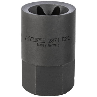 Hazet Bremssattel TORX Einsatz, Außen-Sechskant 22 mm, Außen TORX Profil, E20