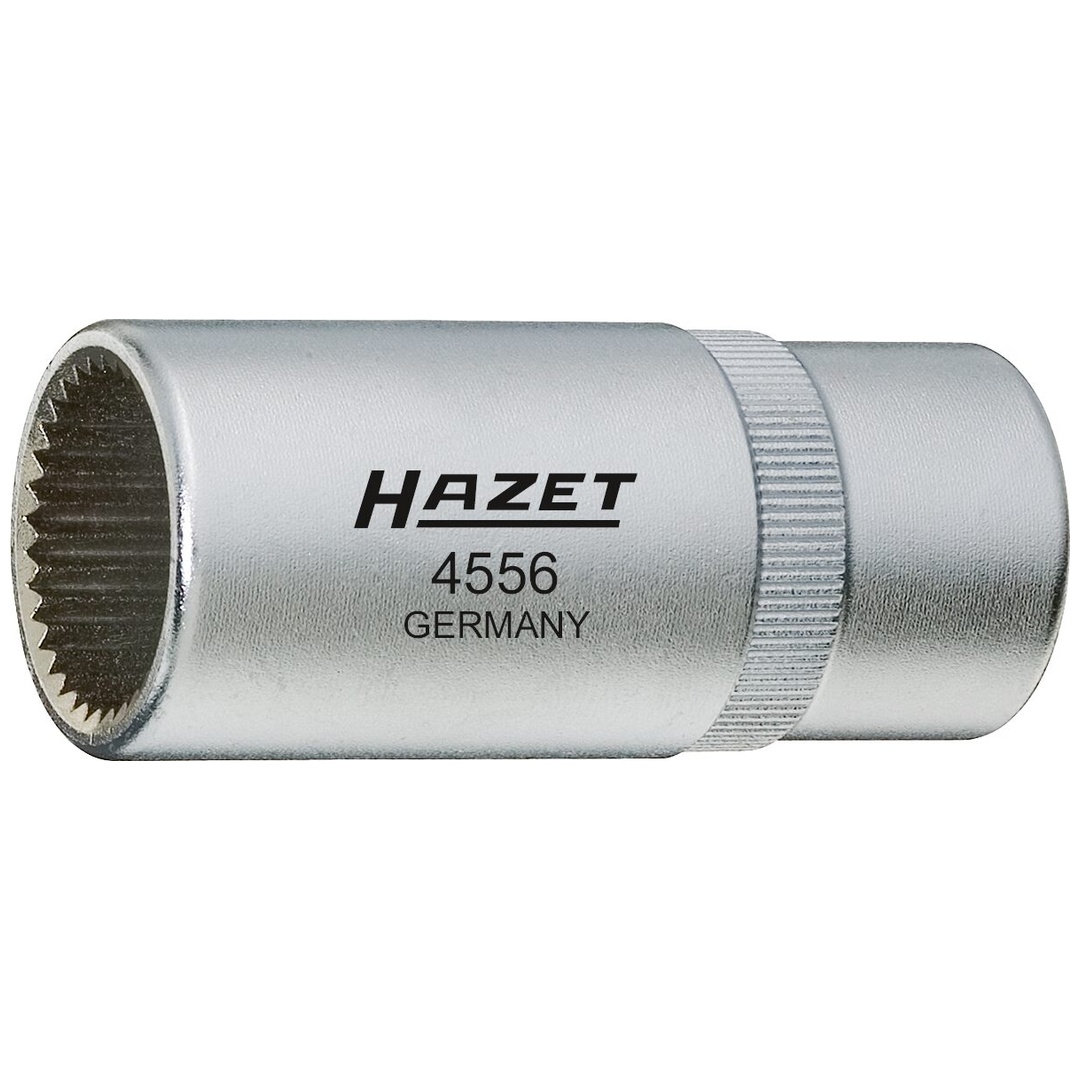 Hazet Druckventilhalter-Werkzeug 4556, 1/2 (12,5 mm) Vierkant hohl, Außen Vielzahn Profil, SW 17,9 x 20 mm