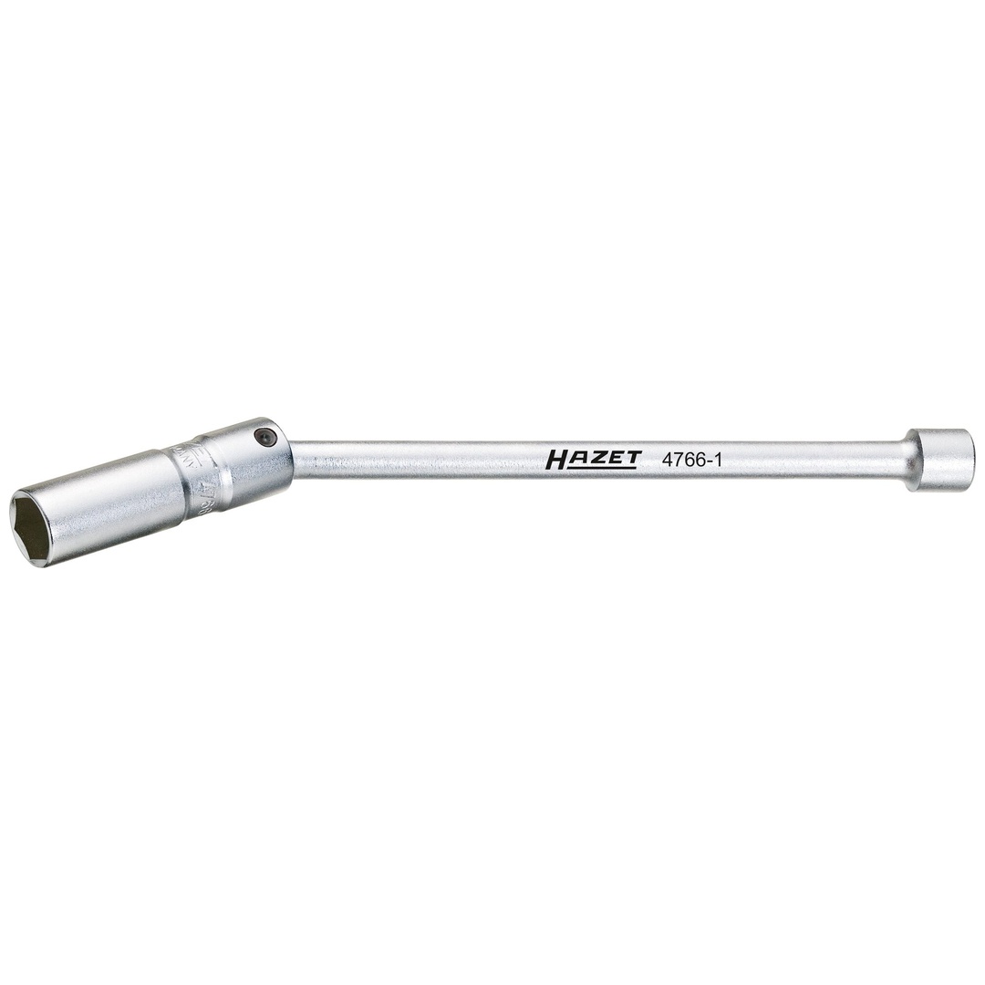 Hazet Zündkerzen Schlüssel 4766-1, 3/8 (10 mm) Vierkant hohl, Außen Sechskant Profil, SW 16 mm, 5/8