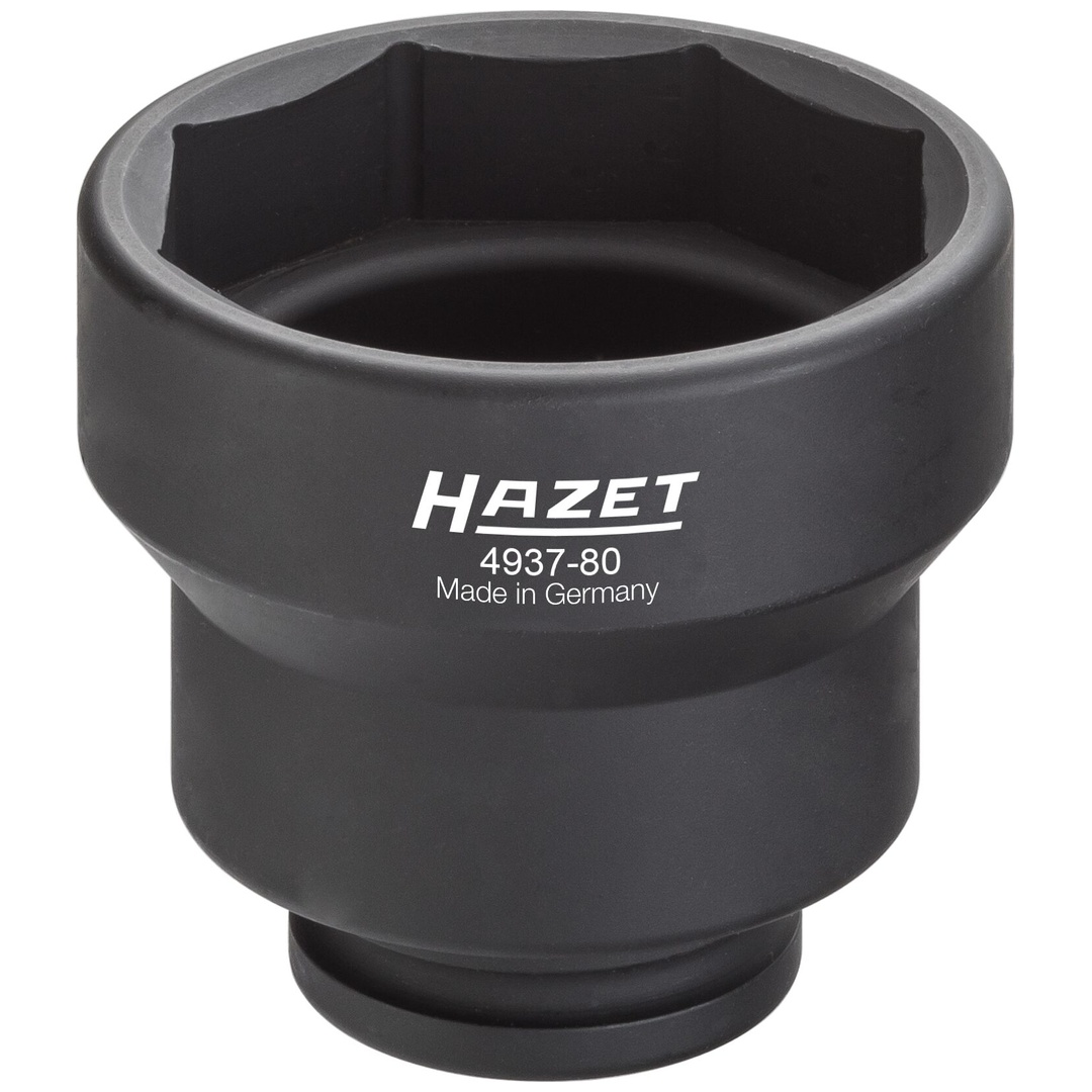 Hazet Nkw Achsmutter-Steckschlüssel 4937-80, 3/4 (20 mm) Vierkant hohl, SW 80 mm