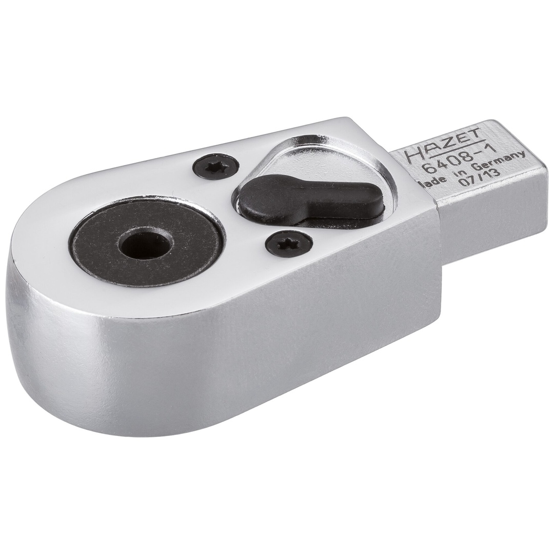 Hazet Bit Einsteck-Umschaltknarre 6408-1, 9 x 12 mm Einsteck-Vierkant massiv, 5/16 (8 mm) Sechskant hohl, Länge 61 mm