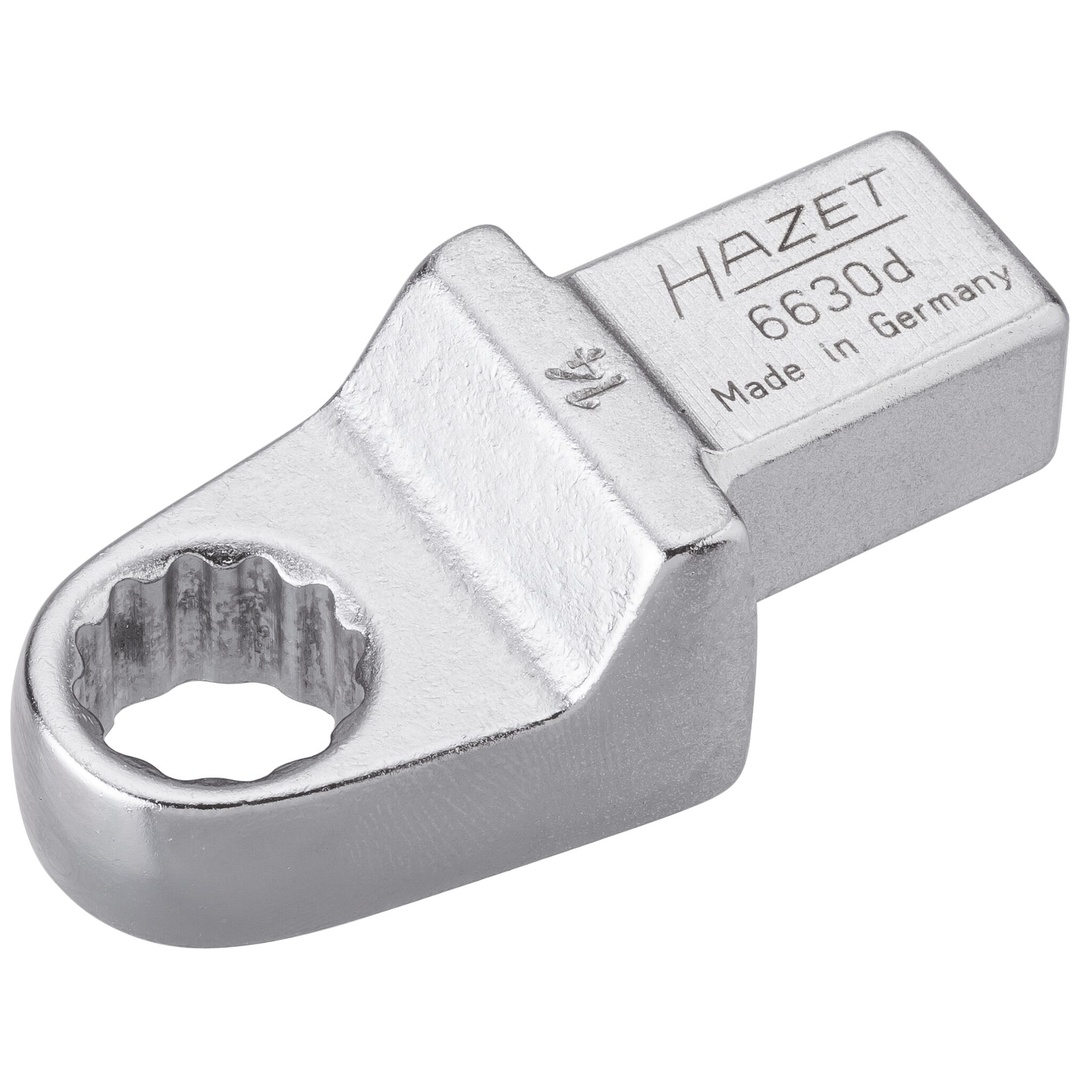 Hazet Einsteck-Ringschlüssel 14 x 18 mm Einsteck-Vierkant massiv, Außen Doppelsechskant-Tractionsprofil, SW 14 mm