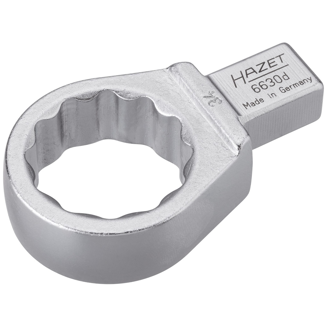 Hazet Einsteck-Ringschlüssel 14 x 18 mm Einsteck-Vierkant massiv, Außen Doppelsechskant-Tractionsprofil, SW 34 mm