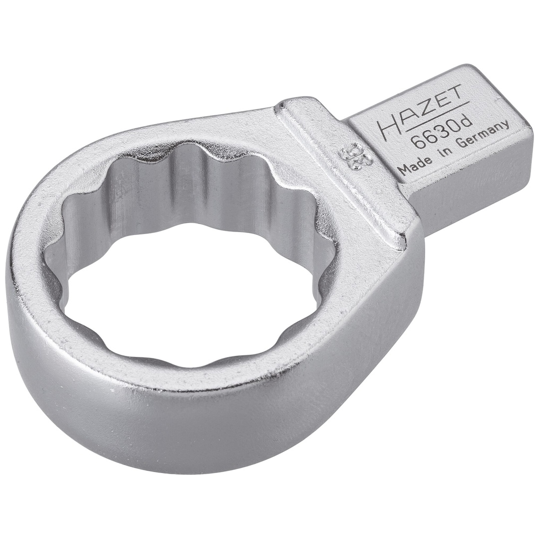 Hazet Einsteck-Ringschlüssel 14 x 18 mm Einsteck-Vierkant massiv, Außen Doppelsechskant-Tractionsprofil, SW 36 mm
