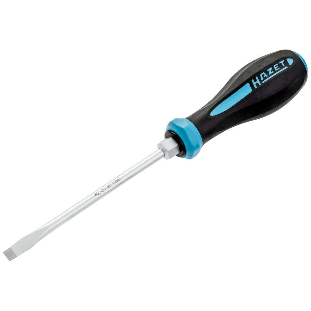 Hazet Schraubendreher HEXAnamic 802-80, Schlitz Profil, SW 1,2 x 8 mm