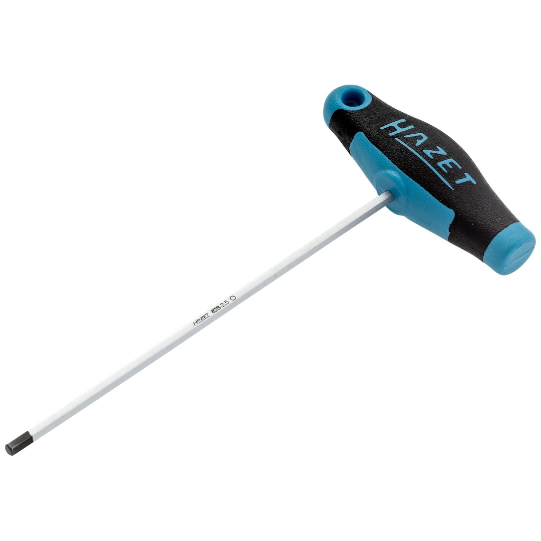 Hazet Schraubendreher, mit T-Griff 828-2.5, Innen Sechskant Profil, SW 2,5 mm