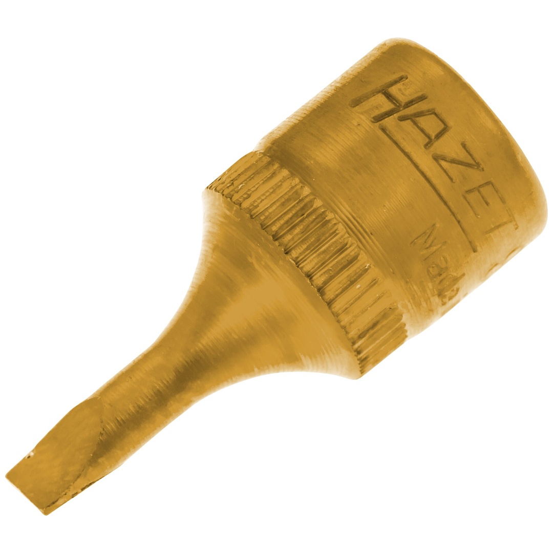 Hazet Schraubendreher-Steckschlüsseleinsatz 1/4 (6,3 mm) Vierkant hohl, Schlitz Profil, SW 0,6 x 3,5 mm