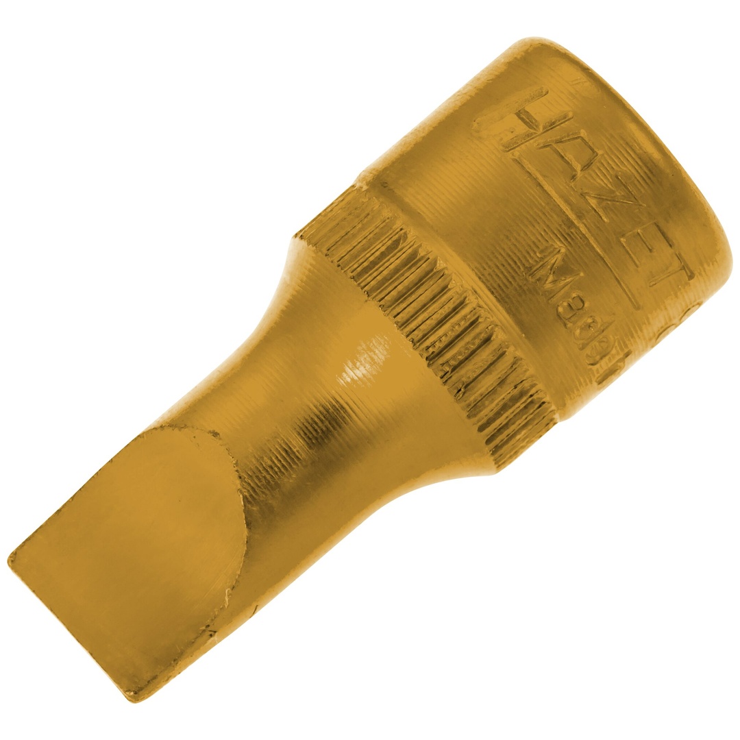 Hazet Schraubendreher-Steckschlüsseleinsatz 1/4 (6,3 mm) Vierkant hohl, Schlitz Profil, SW 1,2 x 8 mm