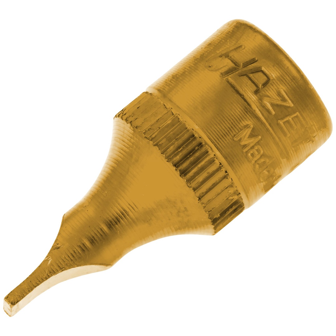 Hazet Schraubendreher-Steckschlüsseleinsatz 1/4 (6,3 mm) Vierkant hohl, Schlitz Profil, SW 1 x 5,5 mm