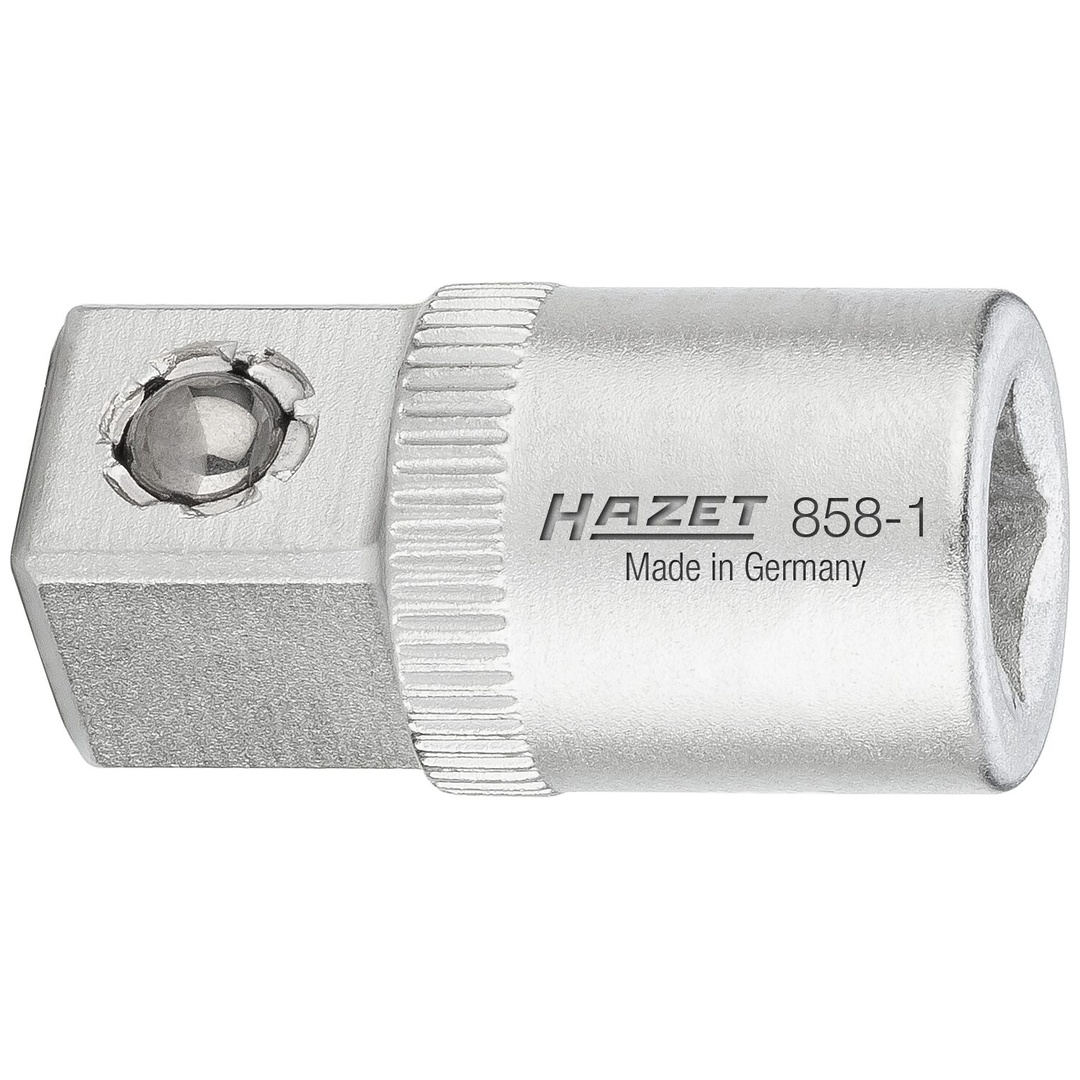 Hazet Vergrößerungsstück 1/4 (6,3 mm) Vierkant hohl, 3/8 (10 mm) Vierkant massiv, Länge 26,5 mm
