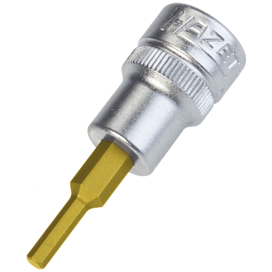 Hazet Schraubendreher-Steckschlüsseleinsatz 3/8 (10 mm) Vierkant hohl, Innen Sechskant Profil, SW 1/8