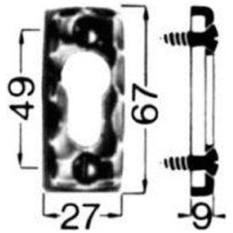 HS ROWE Schlüssel-Rosette Nr. 283 PZ Ei