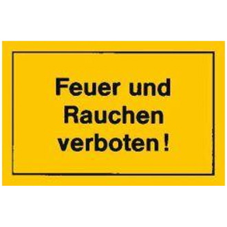 Verbotsschild "Feuer und Rauchen verboten"