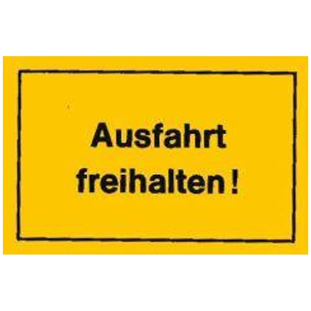 Verbotsschild Ausfahrt freihalten