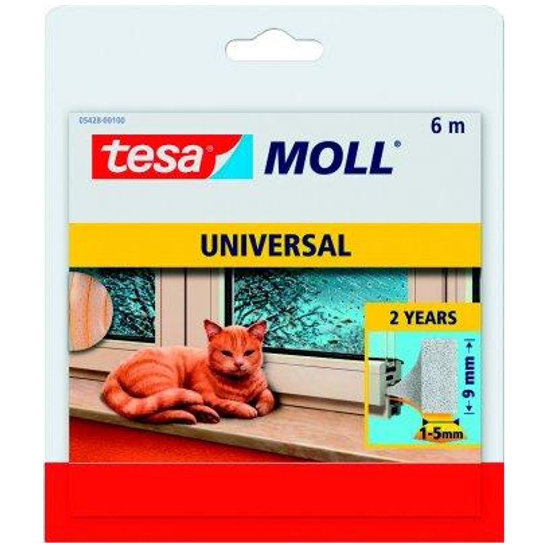 Tesa Dichtungsband weiß 10 m, 9 mm 5412