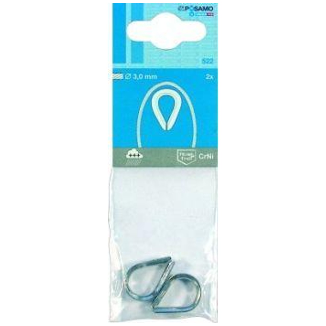 PÖSAMO Edelstahl-Kausche rostfrei 3 mm a 2Stk.
