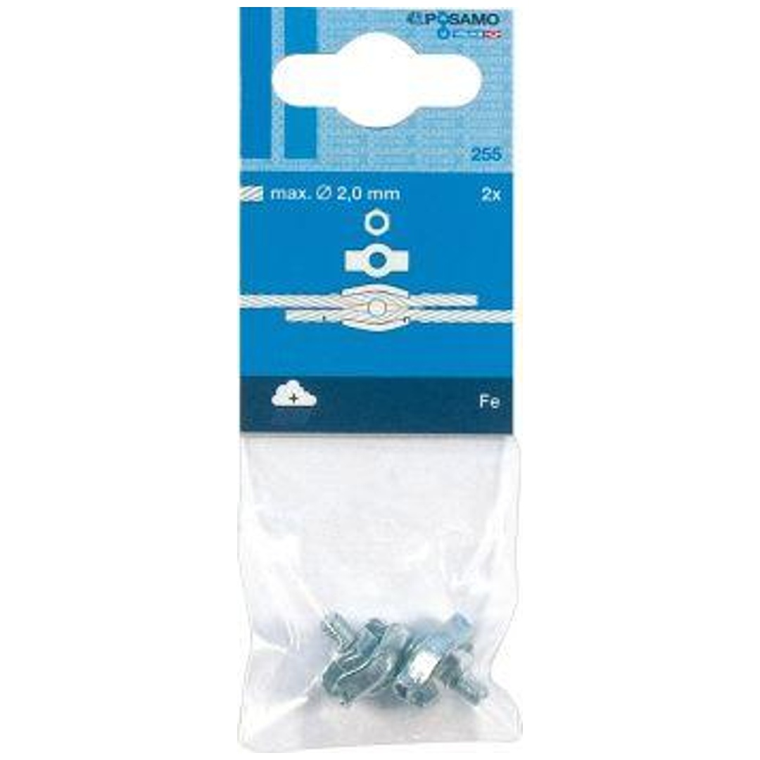 PÖSAMO Simplexklemme Stahl-verzinkt 2 mm x 15 M4 a 2 Stk.